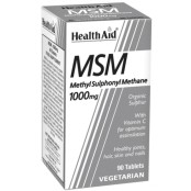 Συμπλήρωμα Διατροφής Με Οργανικό Θείο MSM (1000mg) Health Aid Vtabs 90 &hellip;