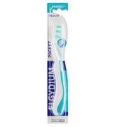 Elgydium Pocket Medium Οδοντόβουρτσα Ταξιδίου Μέτρια σε Τιρκουάζ Χρώμα