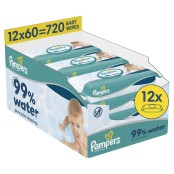 Pampers 99% Water Μωρομάντηλα 12 Συσκευασίες x 60 Μωρομάντηλα (720 τεμ &hellip;