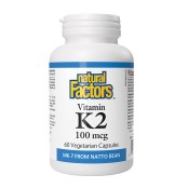 Natural Factors Vitamin K2 100μg Βιταμίνη K2 για τα Οστά 60 φυτικές κά …