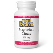 Natural Factors Magnesium Citrate 150mg Κιτρικό Μαγνήσιο για το Μυικό &hellip;