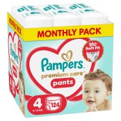 Pampers Premium Care Pants Πάνα Βρακάκι Μέγεθος 4 (9kg-15kg) 124 Πάνες &hellip;