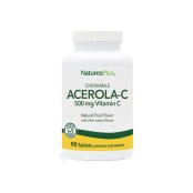 Natures Plus Βιταμίνη C 500 Mg  Εκχύλισμα Ασερόλας Σε Μασώμενα Δισκία &hellip;