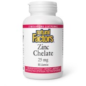 Natural Factors Zinc Chelate 25mg Χηλικός Ψευδάργυρος για το Ανοσοποιη …