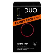 DUO Extra Thin Extra Lubricated Προφυλακτικά Πολύ Λεπτά 30 τεμάχια