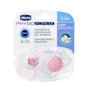 Chicco Εργονομική Πιπίλα με Θηλή Σιλικόνης Ροζ για 2-6m  Physio Forma &hellip;