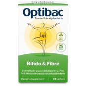 Optibac Bifido & Fibre Συμπλήρωμα Διατροφής με Φλικά Βακτήρια 10 φακελ …