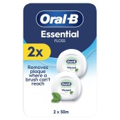 Oral B Essential Floss Κηρωμένο Οδοντικό Νήμα Αφαιρεί Πλάκα Γεύση Μέντ &hellip;