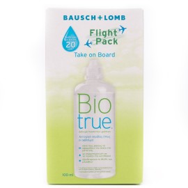 Bausch + Lomb BioTrue Flight Pack Υγρό Φακών Επαφής Συσκευασία Ταξιδιού 100ml