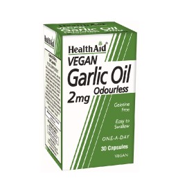 Βιταμίνες Για Ενίσχυση Του Ανοσοποιητικού Garlic Oil (2mg) Odourless Health Aid Vcaps 30 Τμχ