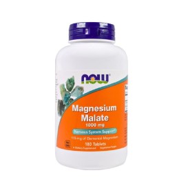 Συμπλήρωμα Διατροφής Μηλικού Μαγνησίου Magnesium Malate 1000mg Now 180 caps
