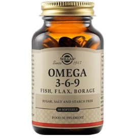 Solgar Ουσιώδη Λιπαρά Οξέα Ωμέγα 3-6-9  Omega 3-6-9 Fish Flax Borage 60 τμχ