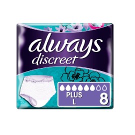 Πάνες Ακράτειας  Discreet Pants 6 Large Plus Always 8 τμχ