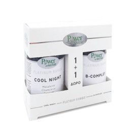 Power Health Promo 1+1 ΔΩΡΟ Συμπλήρωμα Διατροφής για Υγεία Νευρικού Συστήματος & Χαλάρωση Cool Night 30caps & Δώρο Σύμπλεγμα Βιταμινών Β Β Complex 20caps Platinum Range