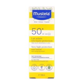 Mustela Very High Protection Sun Lotion SPF50+ Αντιηλιακό Προσώπου-Σώματος για Όλη την Οικογένεια 100ml