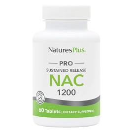 Natures Plus Pro NAC 1200 Sustained Release Συμπλήρωμα Διατροφής με Αντιοξειδωτική Δράση 60 κάψουλες