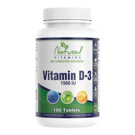 Natural Vitamins Βιταμίνη D3 Vitamin D3 1500IU 100tabs