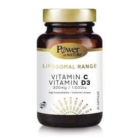 Power Health Βιταμίνη C 300mg & Βιταμίνη D3 1000IU Λιποσωμιακής Μορφής Vitamin C & Vitamin D3 30 caps Liposomal Range