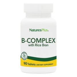 Σύμπλεγμα Βιταμινών Β για την Ομαλή Λειτουργία του Νευρικού Συστήματος Β-Complex with Rice Bran Natures Plus 90 tabs