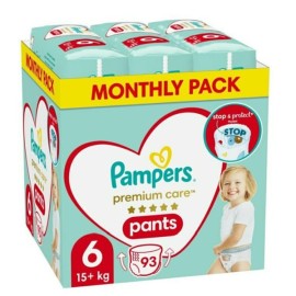 Premium Pants Monthly Pack Πάνες Βρακάκι Μέγεθος 6 (15+ kg) Pampers 93 τμχ
