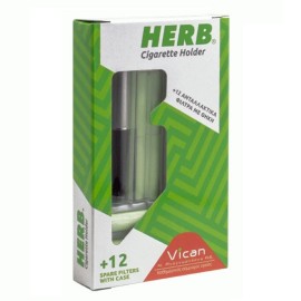 Micro Filter Ανταλλακτικά Φίλτρα και Θήκη Τσιγάρου Herb 12 τμχ
