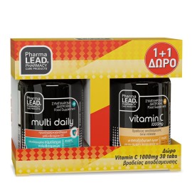 Pharma Lead Promo Multi Daily Πολυβιταμίνη 30caps & ΔΩΡΟ Vitamin C 1000mg Time Release 30tabs Βιταμίνη για Ενέργεια & Ανοσοποιητικό