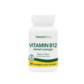 Συμπλήρωμα Διατροφής Σε Παστίλιες με Β12 & Βότανα Για την Τόνωση του Νευρικού Συστήματος  Vitamin B-12 Herbal Natures Plus 30 Lozenges
