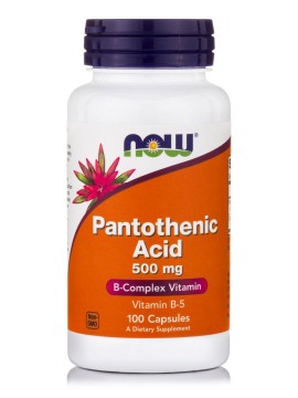 Παντοθενικό Οξύ 500mg Pantothenic Acid 500 mg Now 100caps