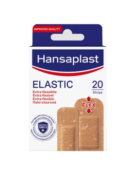 Hansaplast Ελαστικά Επιθέματα για  Πληγές Elastic Bacteria Shield 20strips