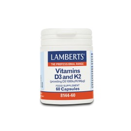 Lamberts Βιταμίνη D3 & Βιταμίνη Κ2 Vitamin D3 1000IU & K2 60caps
