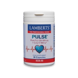 Lamberts Ιχθυέλαιο Υψηλής Ισχύος με Συνένζυμο Q10 Pulse Pure Fish Oil 1300mg +CoQ10 100mg 90 Τμχ