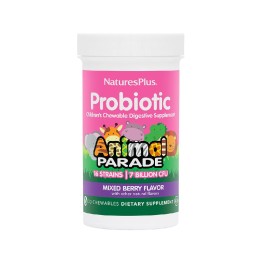 Natures Plus Animal Parade Probiotic Συμπλήρωμα Διατροφής Προβιοτικών με Γεύση Μούρων 30 μασώμενα Δισκία
