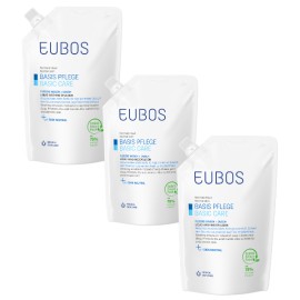 Eubos Promo 2+1 Δώρο Basic Care Refill Blue Βασική Φροντίδα Υγρό Καθαρισμού  400ml