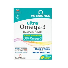 Vitabiotics Ωμέγα 3 Λιπαρά Οξέα Ultra Omega-3 Super Strength 60 caps