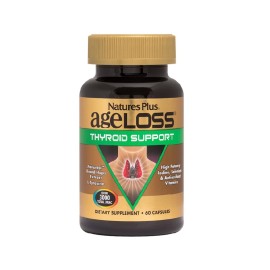 Natures Plus Συμπλήρωμα Διατροφής Για Θυροειδή Thyroid Support Ageloss  60 tabs