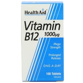 Βιταμίνη Β12 Για Το Νευρικό Σύστημα Vitamin B12 (1000mg) Health Aid Τabs 100 Τμχ