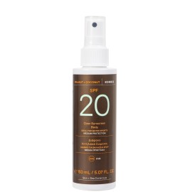 KORRES CLEAR SUNSCREEN SPRAY WALNUT & COCONUT SPF20 150ml