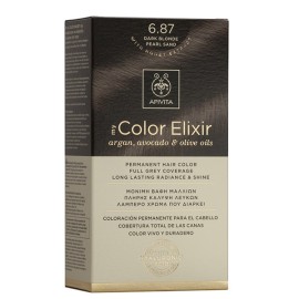 Βαφή Μαλλιών Ξανθό Σκούρο Περλέ Μπεζ 6.87 Hair Color Dark Blonde Pearl Sand 6.87 My Color Elixir Apivita