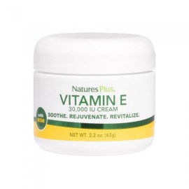 Natures Plus Κρέμα Με Βιταμίνη Ε με Αντιοξειδωτική & Αναπλαστική Δράση  Vitamin E 30000IU Cream 63gr