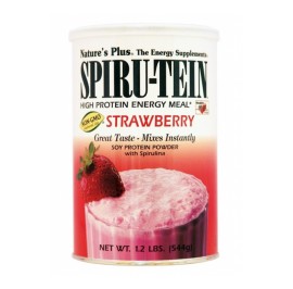 Πρωτεϊνούχα Φόρμουλα Για Ενέργεια Γεύση Φράουλα Simply Natural Spiru-tein Strawberry Natures Plus 544 gr