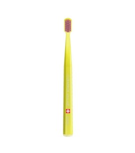 Curaden Curaprox CS Smart Οδοντόβουρτσα για Ενήλικες και Παιδιά 5+ ετών Κίτρινο / Ροζ