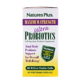 Natures Plus Συμπλήρωμα Προβιοτικών με 12 Είδη Φιλικών Βακτηρίων Ultra Probiotics  60 caps