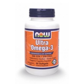 Ωμέγα 3 Λιπαρά Οξέα  Ultra Omega-3 500mg   Now 90 softgels