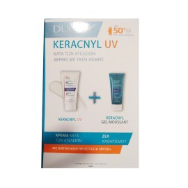 Ducray Αντηλιακό Προσώπου κατά των Ατελειών  Keracnyl UV SPF 50 50ml & ΔΩΡΟ Τζέλ Καθαρισμού Keracnyl Gel Moussant 40ml