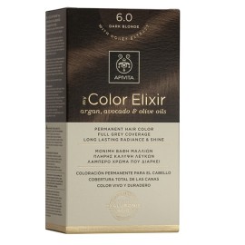Βαφή Μαλλιών Ξανθό Σκούρο 6.0 My Color Elixir Apivita 50 ml