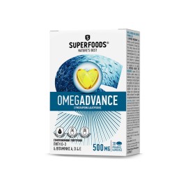 Superfoods Omegadvance 500mg  Ω3 λιπαρά, Βιταμίνες Α,Ε & D 30 softgels