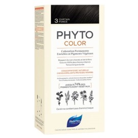 Βαφή Μαλλιών Καστανό Σκούρο Phyto Color 3 Kit Phyto