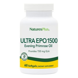 Συμπλήρωμα Διατροφής Έλαιο Νυχτολούλουδου Ultra Epo 1500 Evening Primrose Oil Natures Plus 60 caps