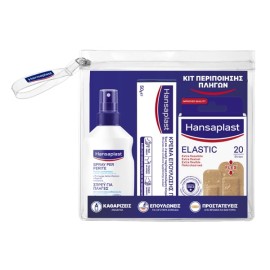 Hansaplast Triple Promo Pack Κιτ Περιποίησης Πληγών Σπρέι 100ml & Κρέμα Επούλωσης 50gr & Ελαστικά Επιθέματα 20τμχ