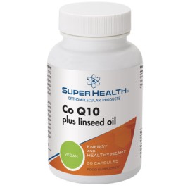 Super Health Co Q10 Plus Linseed Oil 50mg Συμπλήρωμα Διατροφής με Q10 30caps